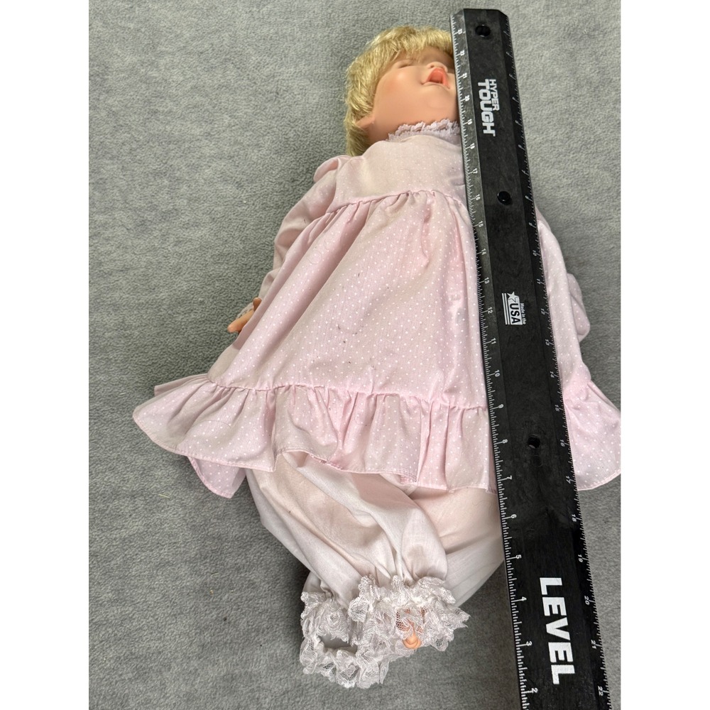 Vintage Effanbee Doll Co K.S. Fitzpatrick Baby Doll Pink Polka Dot Outfit 20 in